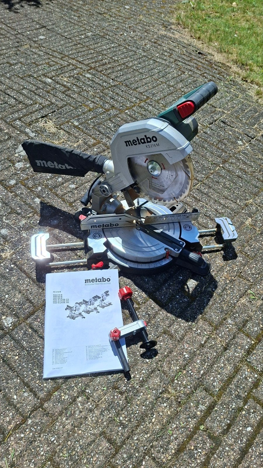 Metabo KS 216M Afkortzaag - Zo goed als nieuw, Doe-het-zelf en Verbouw, Ophalen, 70 mm of meer, Zo goed als nieuw, Afkortzaag