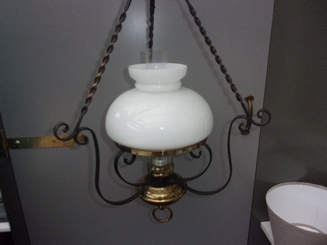 antieke hanglamp, Ophalen
