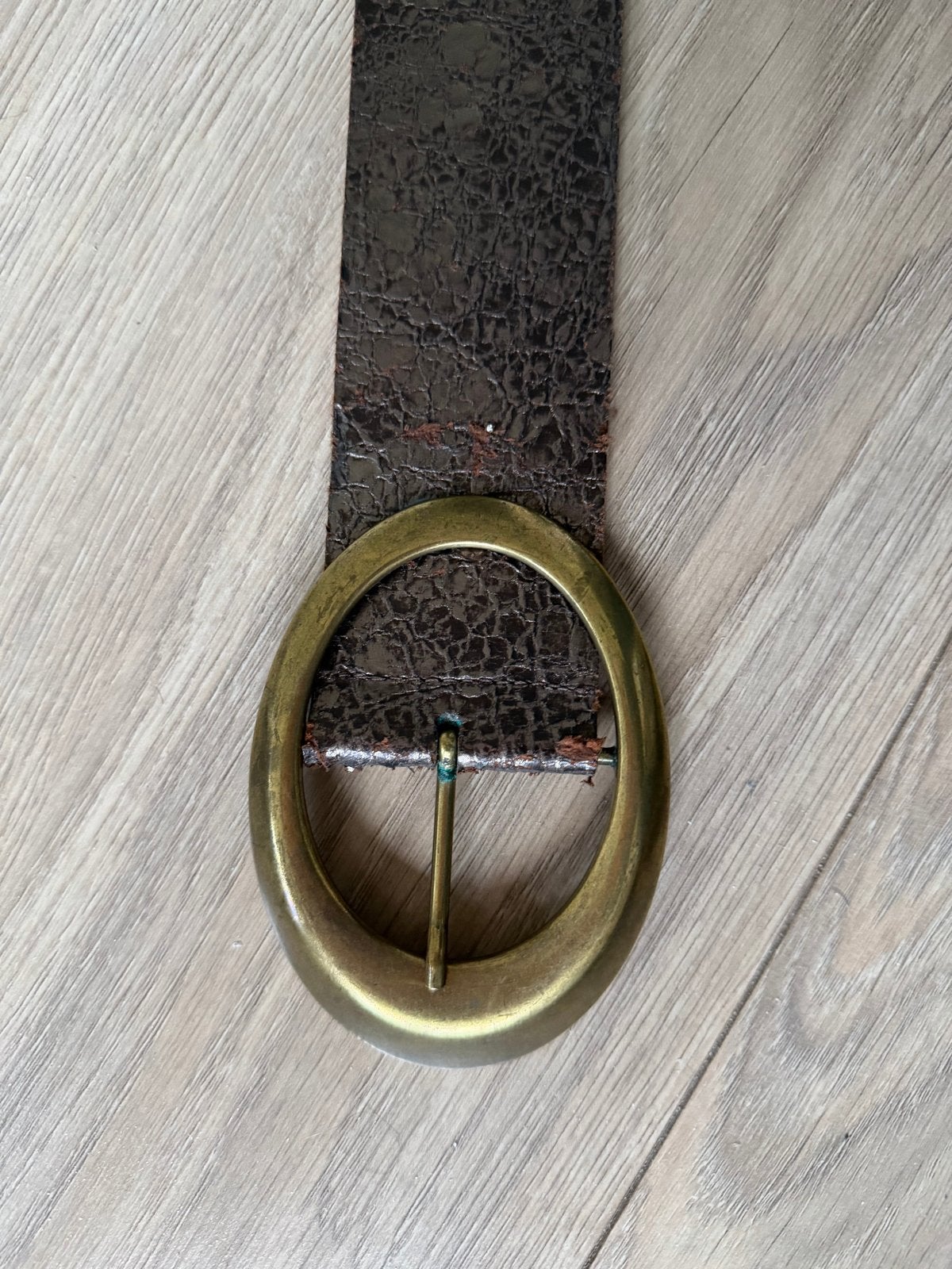Sisley leren damesriem met grote gesp, 80 tot 90 cm, Echt leder, Heupriem, Ophalen of Verzenden