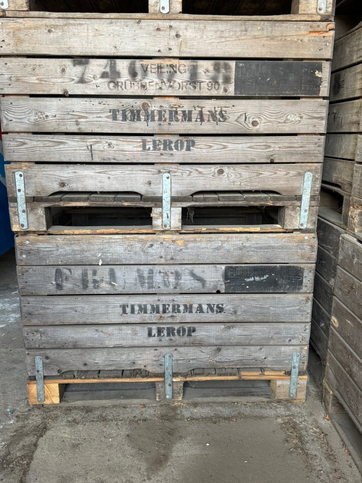 Fruitboxen ,veilingbox,lichte beschadigingen 1.20x0.80x1.00, Ophalen, Gebruikt