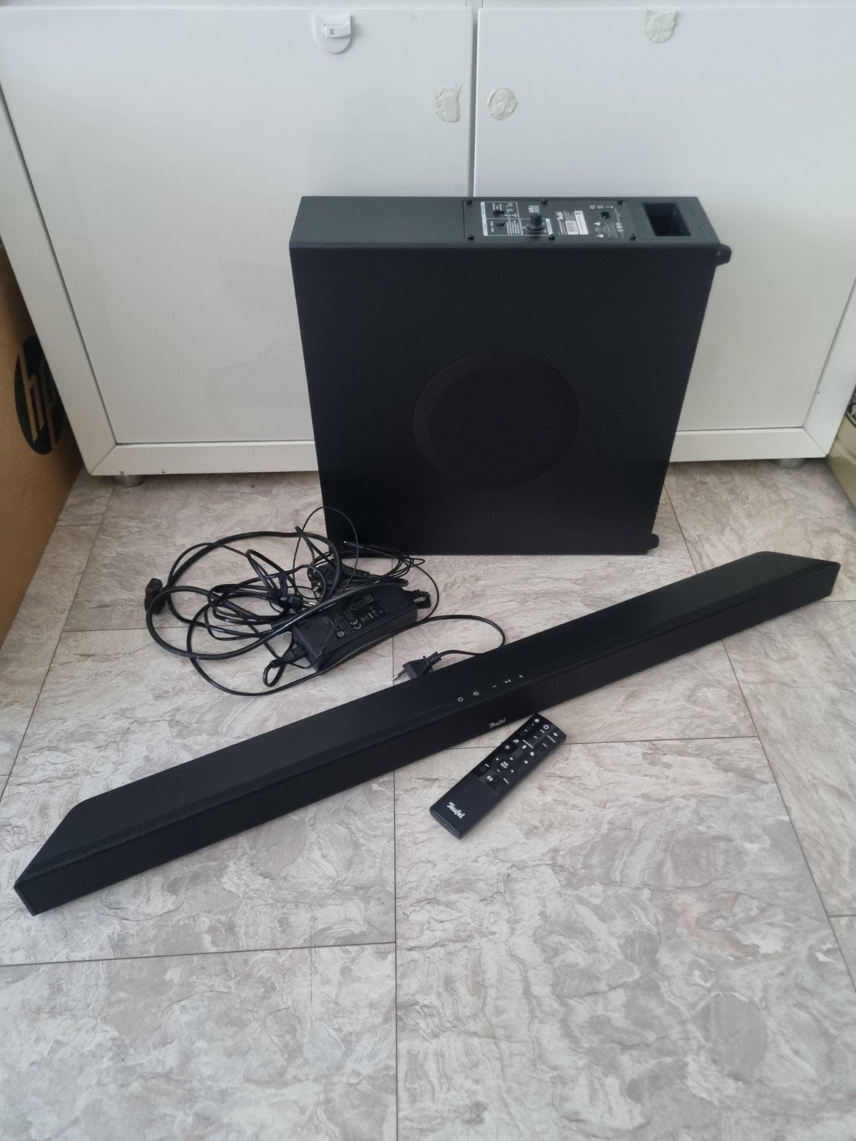 Teufel Cinebar One Soundbar met Subwoofer.ZIE FOTO'S, Audio, Tv en Foto, Soundbars, Ophalen of Verzenden, Bluetooth, Zo goed als nieuw