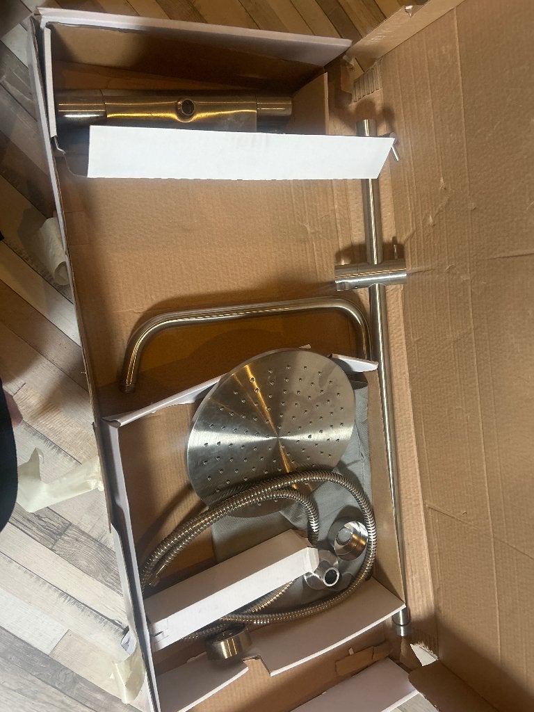 thermostatische regendouchesetopbouw Zilver – Nooit gebruikt, Ophalen of Verzenden, Nieuw, Chroom, Douche