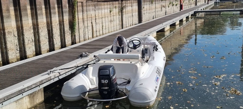 Prachtige RIB 100% + 50PK  + Trailer + Bimini – VAARKLAAR !, Ophalen, Zo goed als nieuw, Overige typen, Motorboot