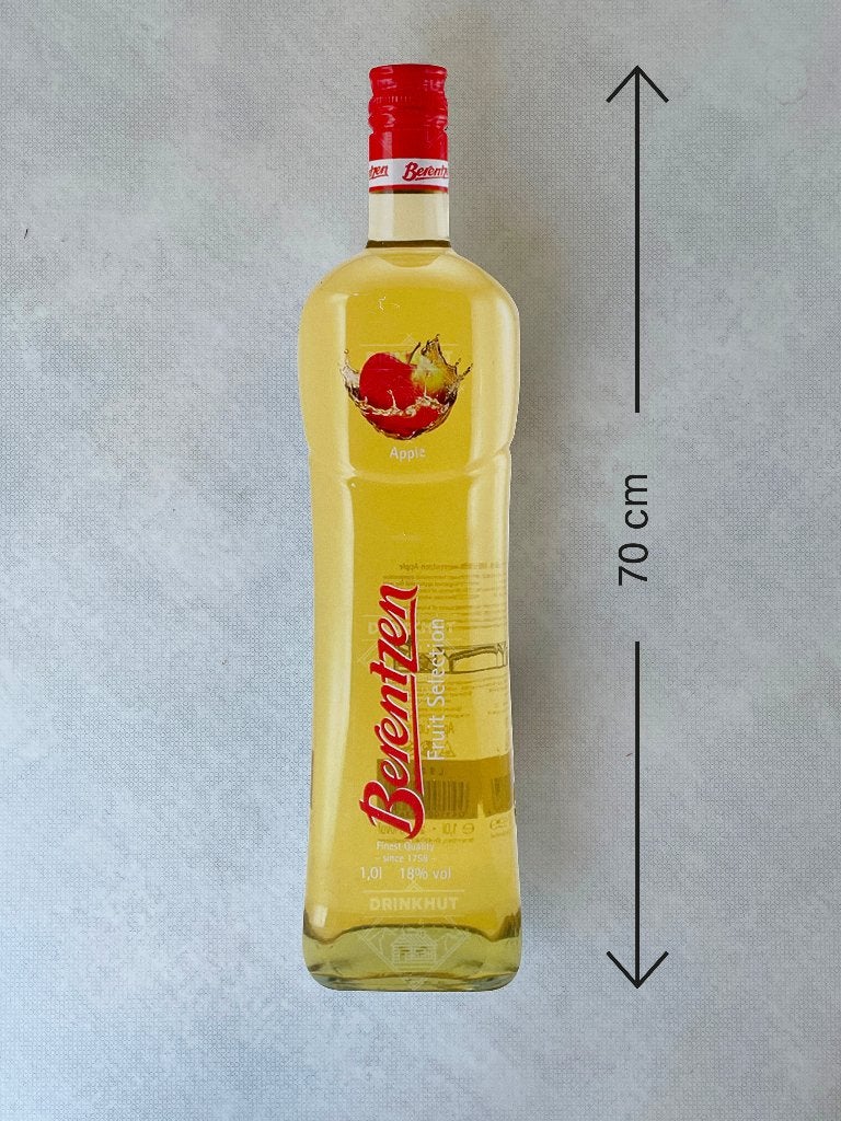 Reclamebord Berentzen fles groot, 70cm hoog, aluminium, Ophalen of Verzenden, Nieuw, Reclamebord