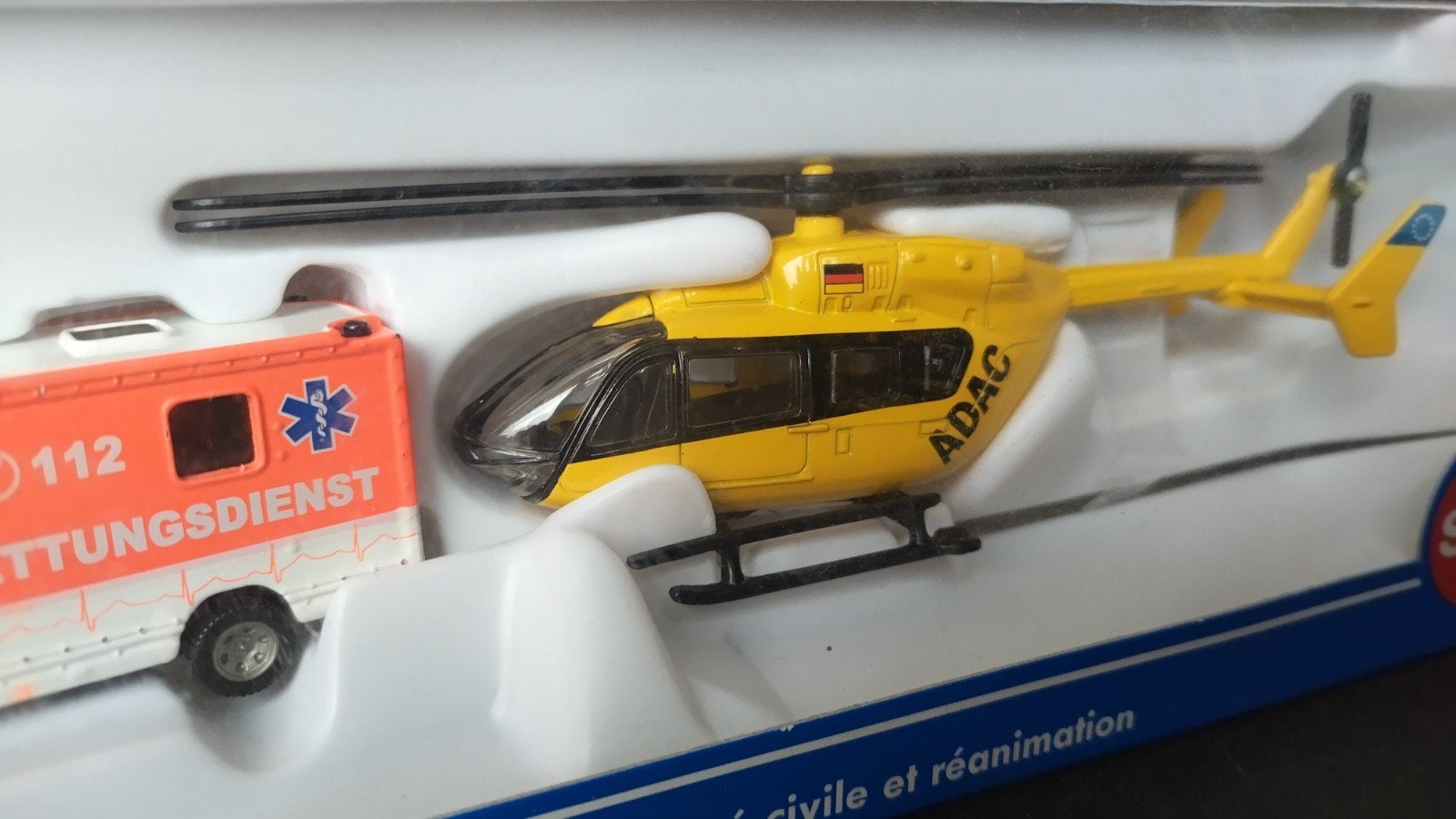 Mercedes Benz Ambulance & Heli Adac 1:87 Siku Metal Pol, Verzenden, Nieuw, Siepee, Siku