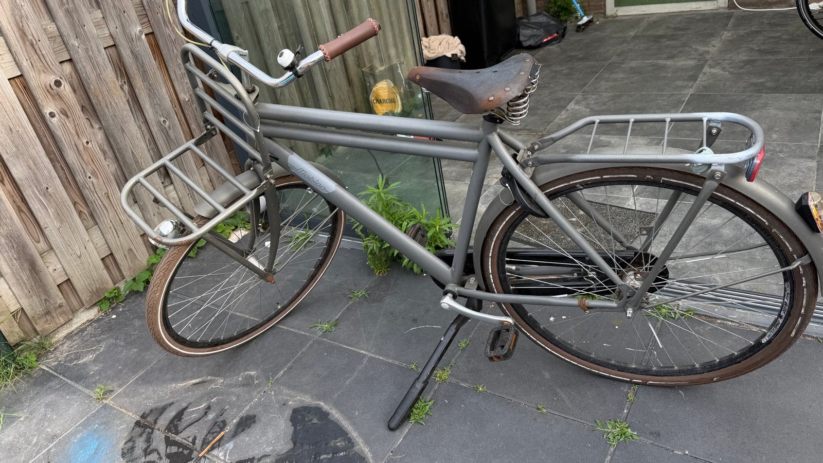 Herenfiets met voordrager - Ideaal voor dagelijks gebruik, Fietsen en Brommers, Fietsen | Heren | Herenfietsen, Terugtraprem, Gebruikt
