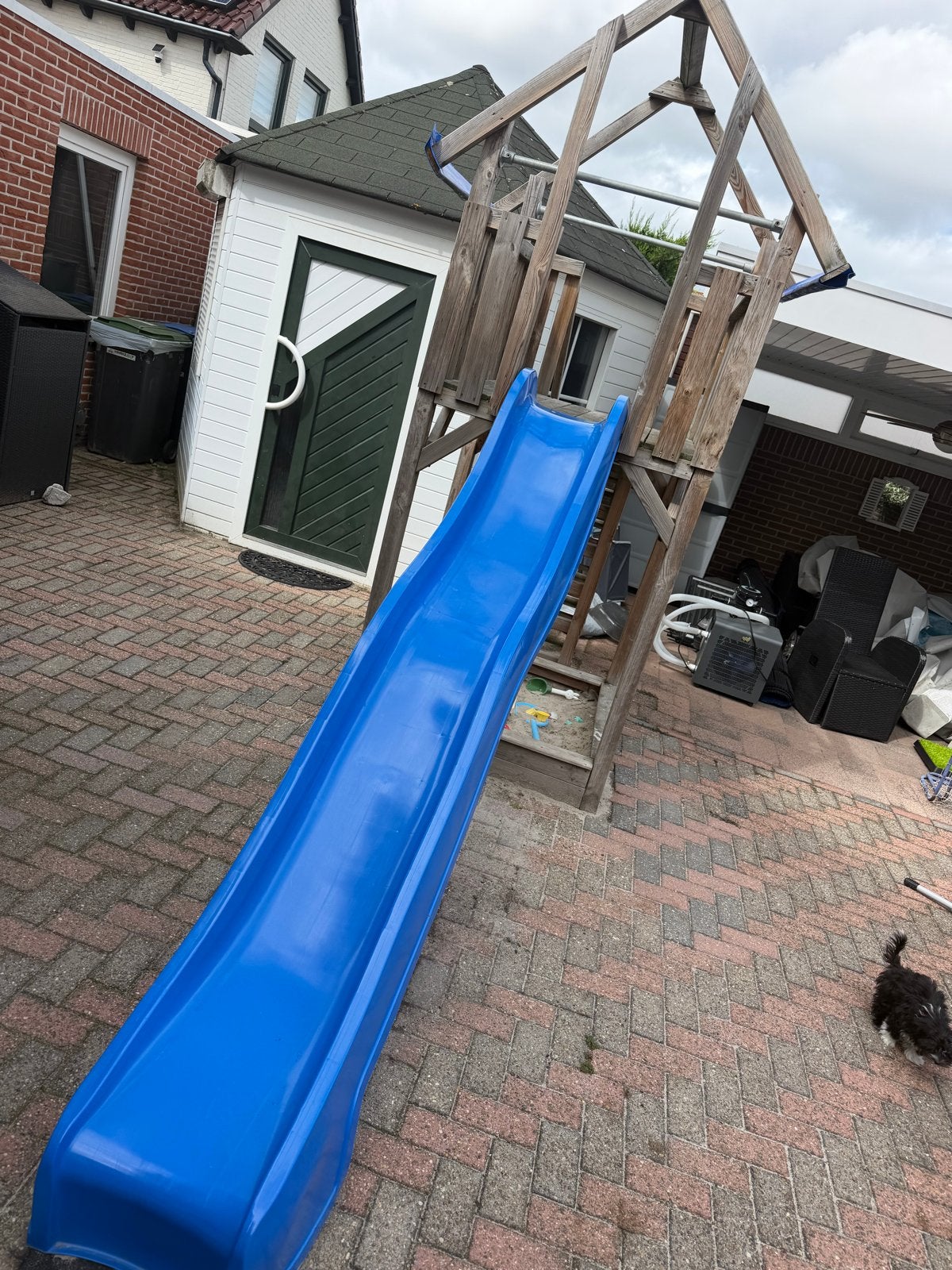 Speeltoestel met glijbaan en extra trap met leuningen, Ophalen, Gebruikt, Glijbaan