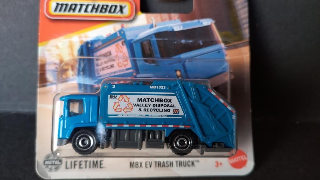 Mbx ev trash Truck vuilniswagen 3inch Matchbox Pol, Verzenden, Nieuw, Matchbox@mattel.com, Mattel