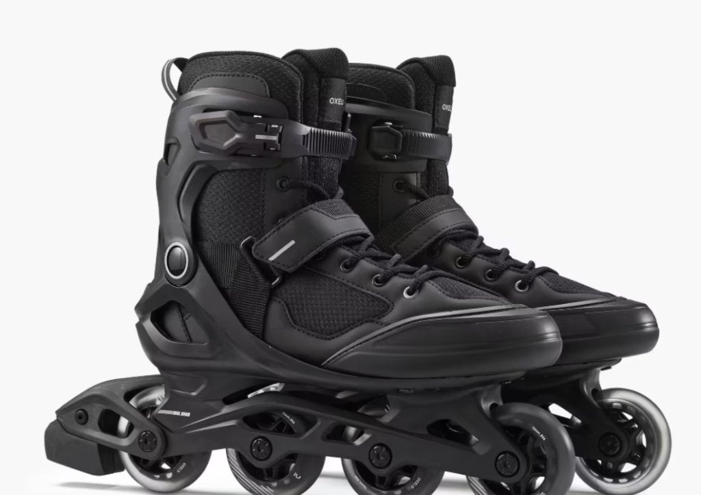 Fitness skates voor volwassenen FIT100 zwart zilver, Sport en Fitness, Skeelers, Overige merken, Verstelbaar, Dames, Ophalen of Verzenden