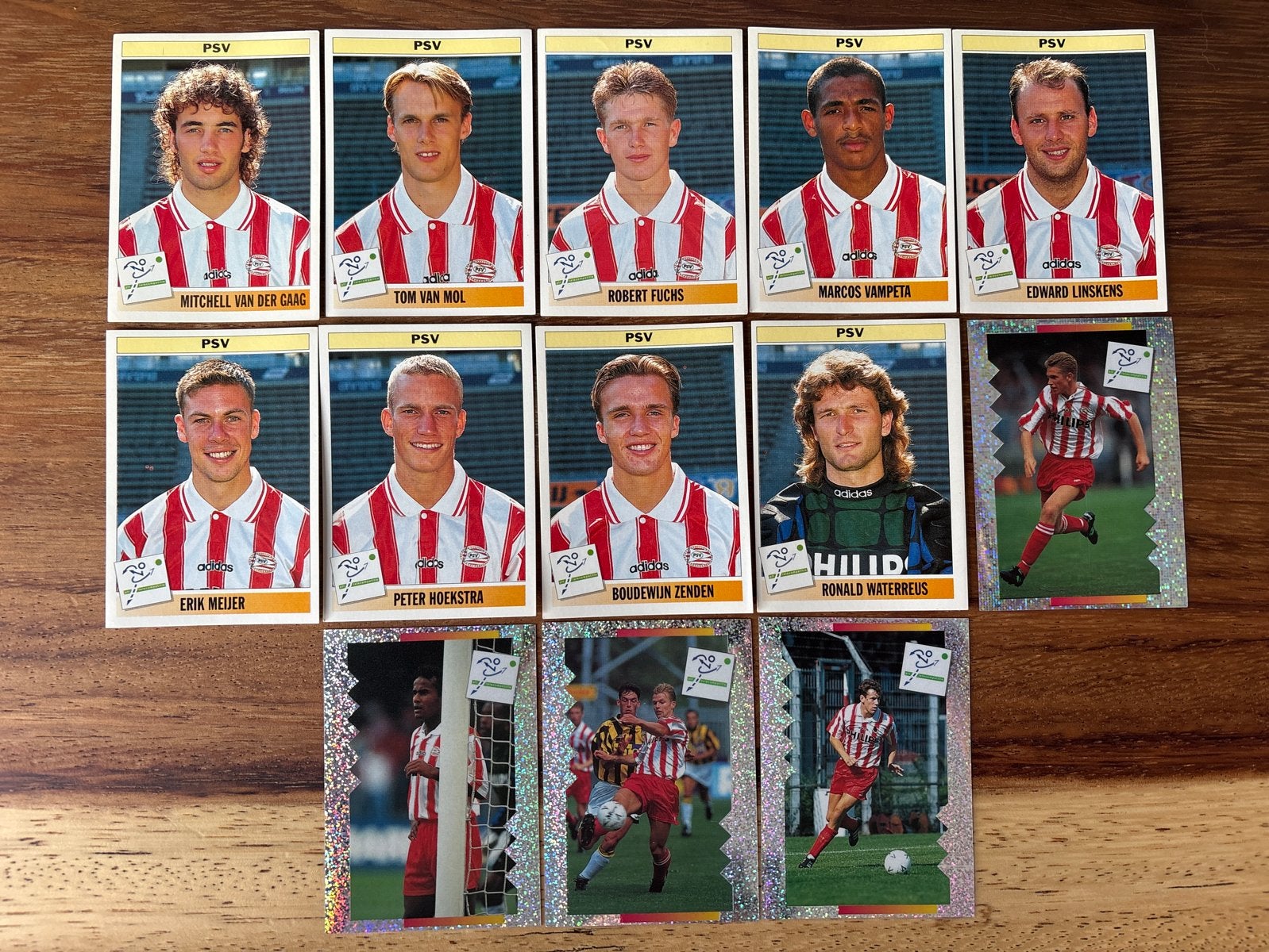Voetbal 1995 Panini PSV Spelerskaarten - Vintage Collectie, Hobby en Vrije tijd, Ophalen of Verzenden, Zo goed als nieuw, Stickers en Plaatjes