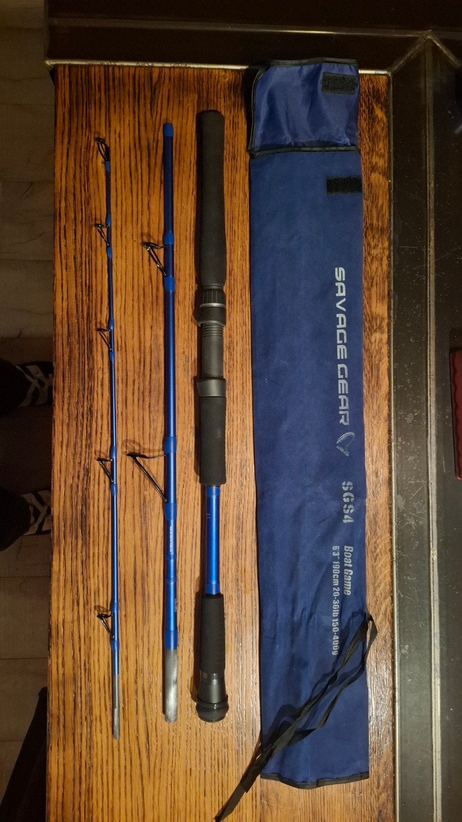 savage gear sg4 boat game 20-30lb 150-400gr. zeevishengel., Ophalen of Verzenden, Zo goed als nieuw, Werphengel