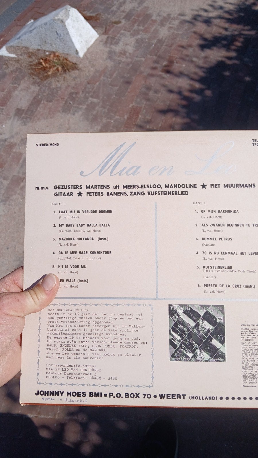 Mia en Leo - Vrolijke Valkenburg LP (Stereo/Mono), Cd's en Dvd's, LP, Gebruikt, Overige genres, Ophalen of Verzenden