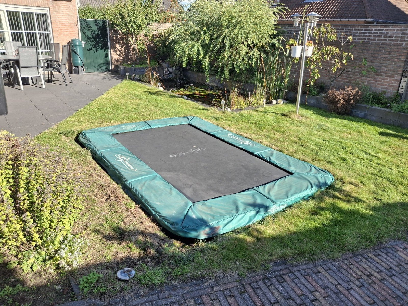 Grote trampoline 3.20x2.10m x 0.80, Ophalen, Gebruikt