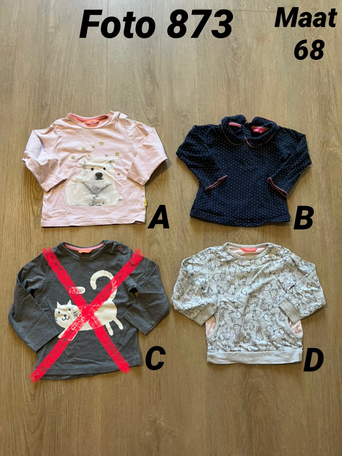 Longsleeve meisje gema maat 68 zgan *foto 873*, Ophalen of Verzenden, Zo goed als nieuw