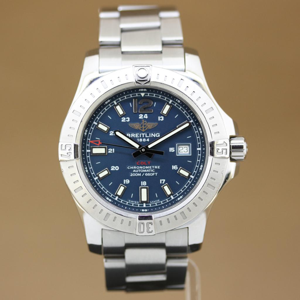 Breitling Colt Automatic Ref. A1738811 Mariner Blue, Staal, Gebruikt, Staal, Breitling
