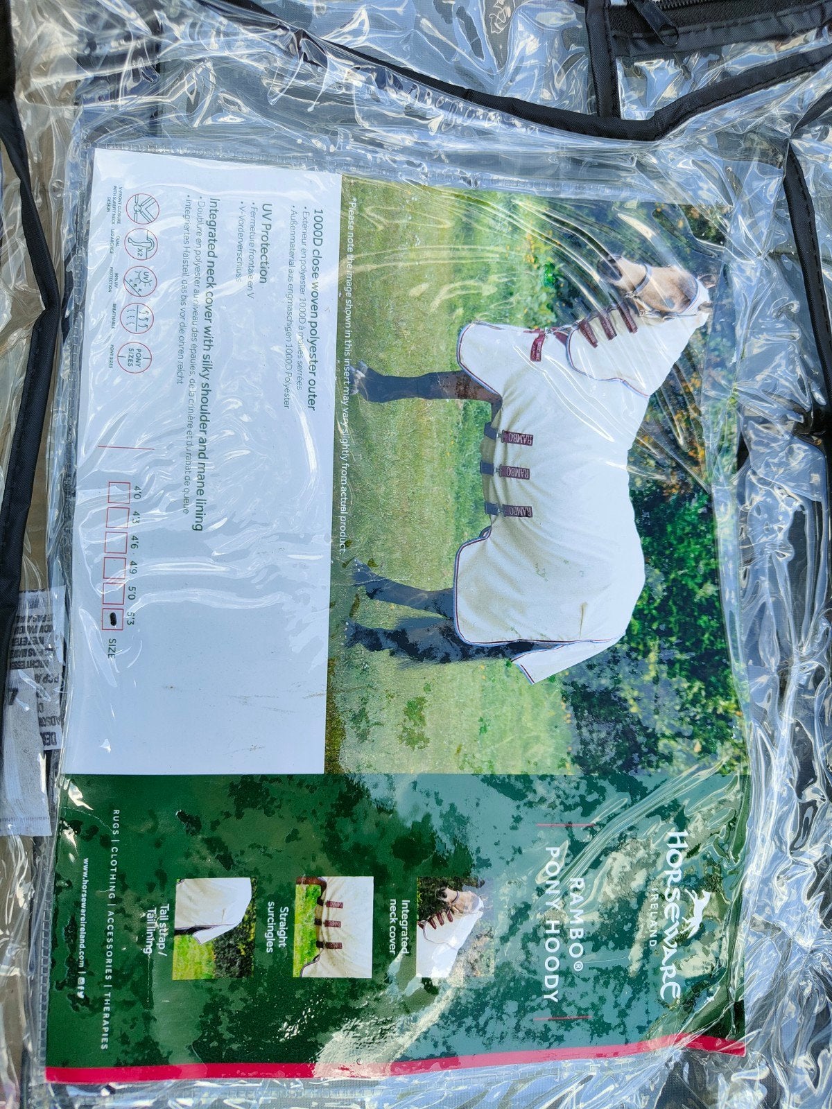 Rambo sweet itch hoody pony deken maat 160, Dieren en Toebehoren, Ophalen of Verzenden, Gebruikt
