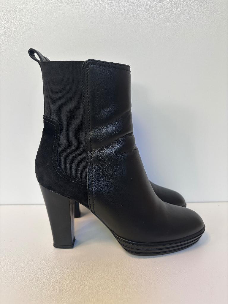 HOGAN Zwart leer enkellaarzen boots  Maat 38, Kleding | Dames, Schoenen, Zwart, Lage of Enkellaarzen, Ophalen of Verzenden, Hogan