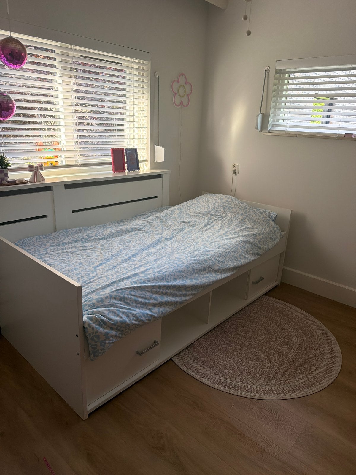 Kajuitbed Jesse (90x200) wit met opbergruimte en lattenbodem, Ophalen, 85 tot 100 cm, Gebruikt, Lattenbodem