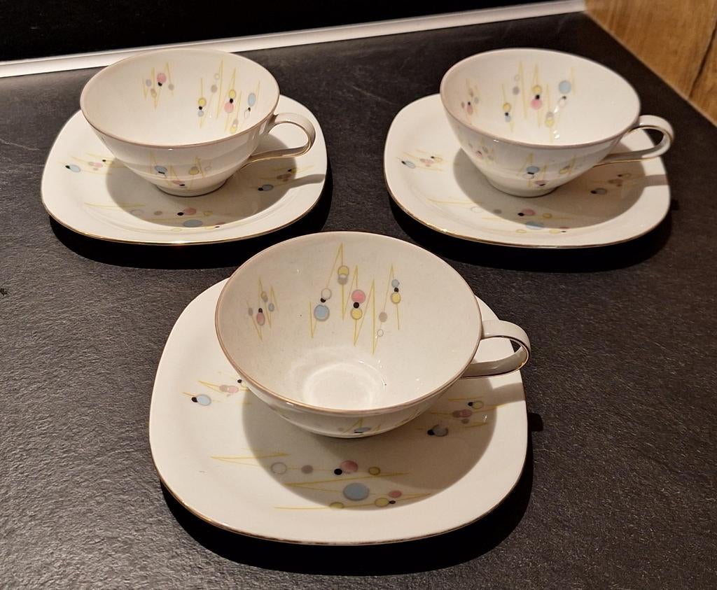 3 kopjes en schoteltjes Wunsiedel Bavaria Claudia 44, Ophalen of Verzenden