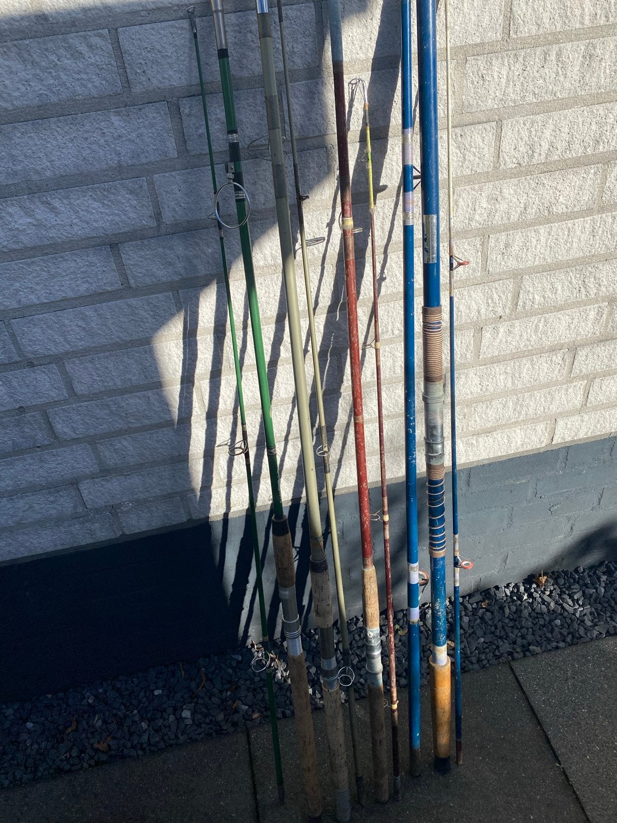 Diverse vishengels - vintage, Ophalen, Gebruikt, Werphengel