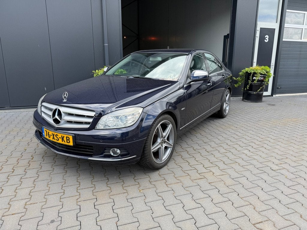 Mercedes-Benz C-klasse 200 CDI Elegance, Auto's, Mercedes-Benz, Automaat, Zwart, 4 cilinders, Blauw