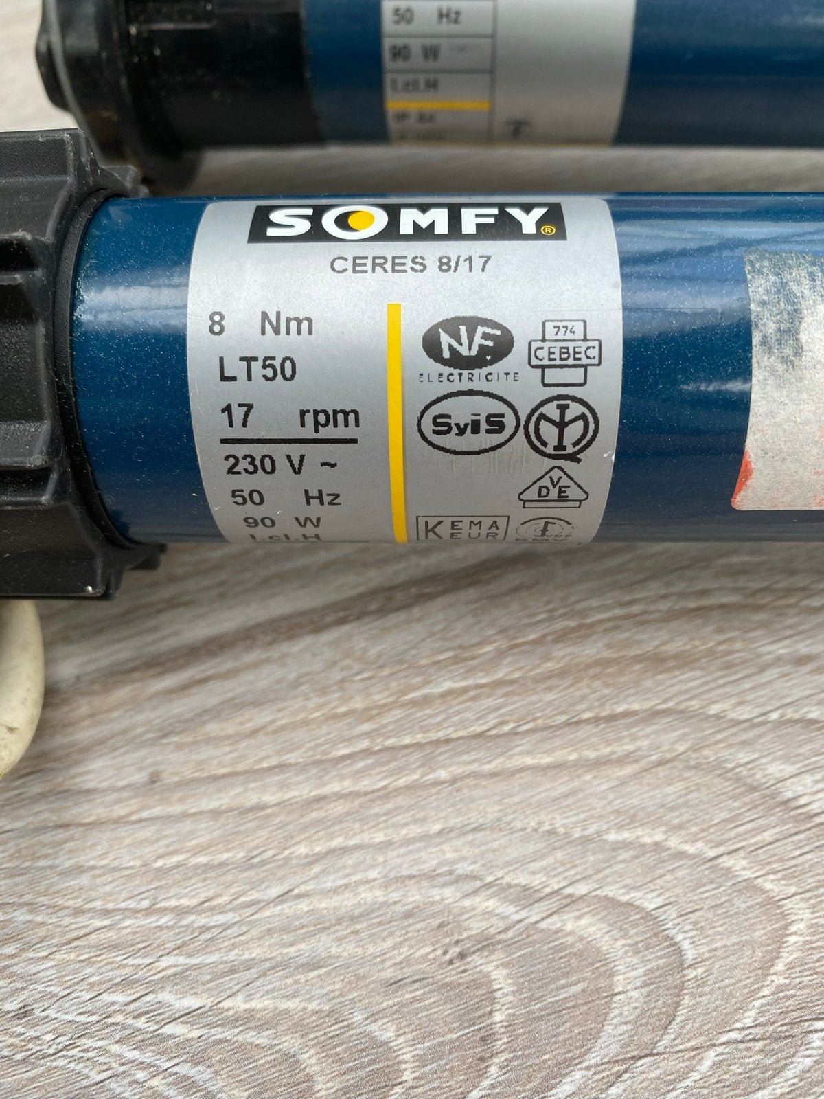 Somfy Rolluikmotor LT50 Ceres 8/17 8Nm- 2 stuks, Gebruikt, Overige kleuren, Ophalen of Verzenden, Minder dan 100 cm