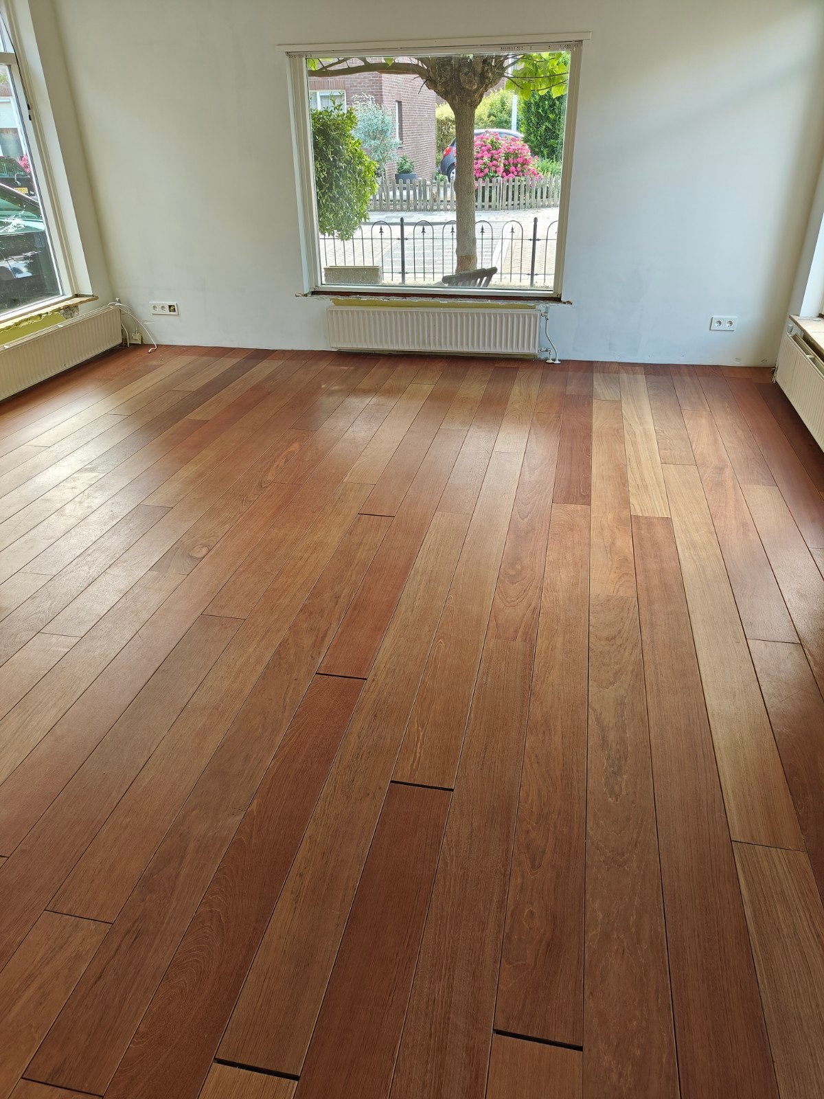 Jatobá houten vloer - ca. 98m2, Ophalen, Gebruikt, Vloerdelen of -planken, 10 m² of meer