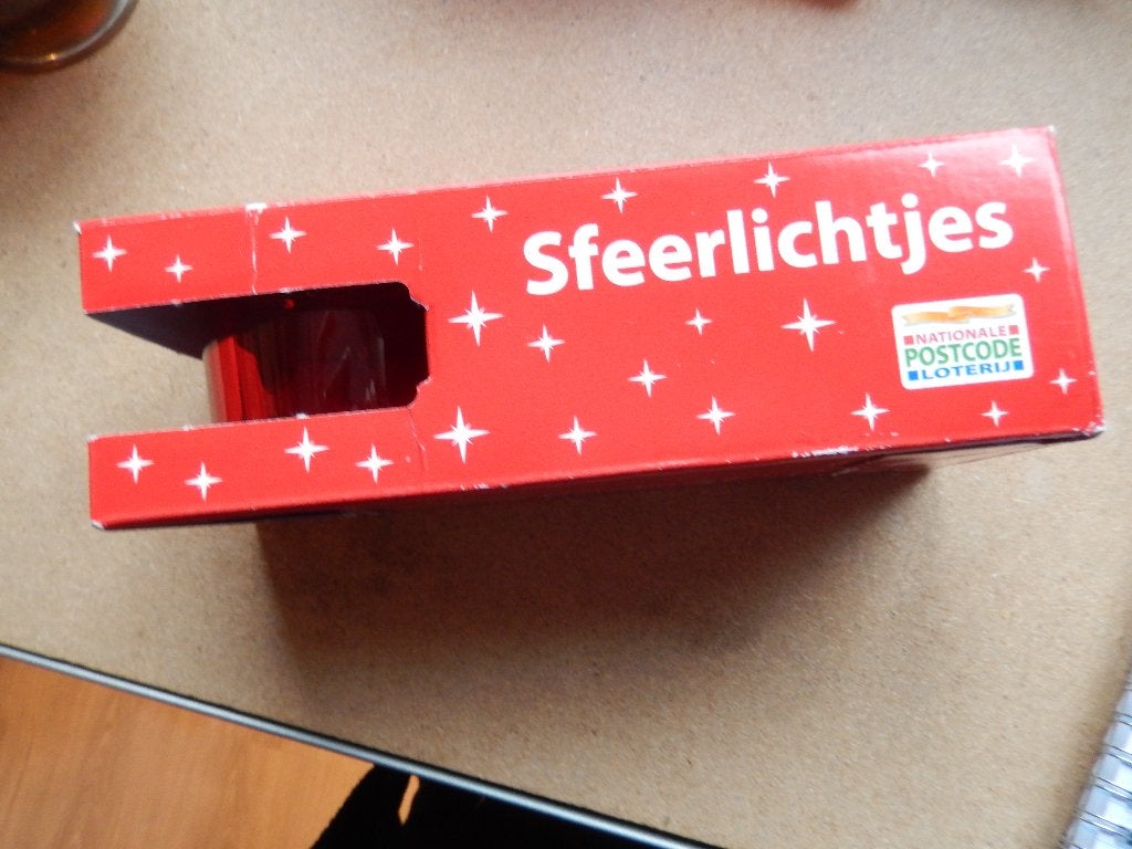 2 rode sfeerlichtjes (nieuw), Ophalen, Nieuw, Overige materialen, Minder dan 25 cm