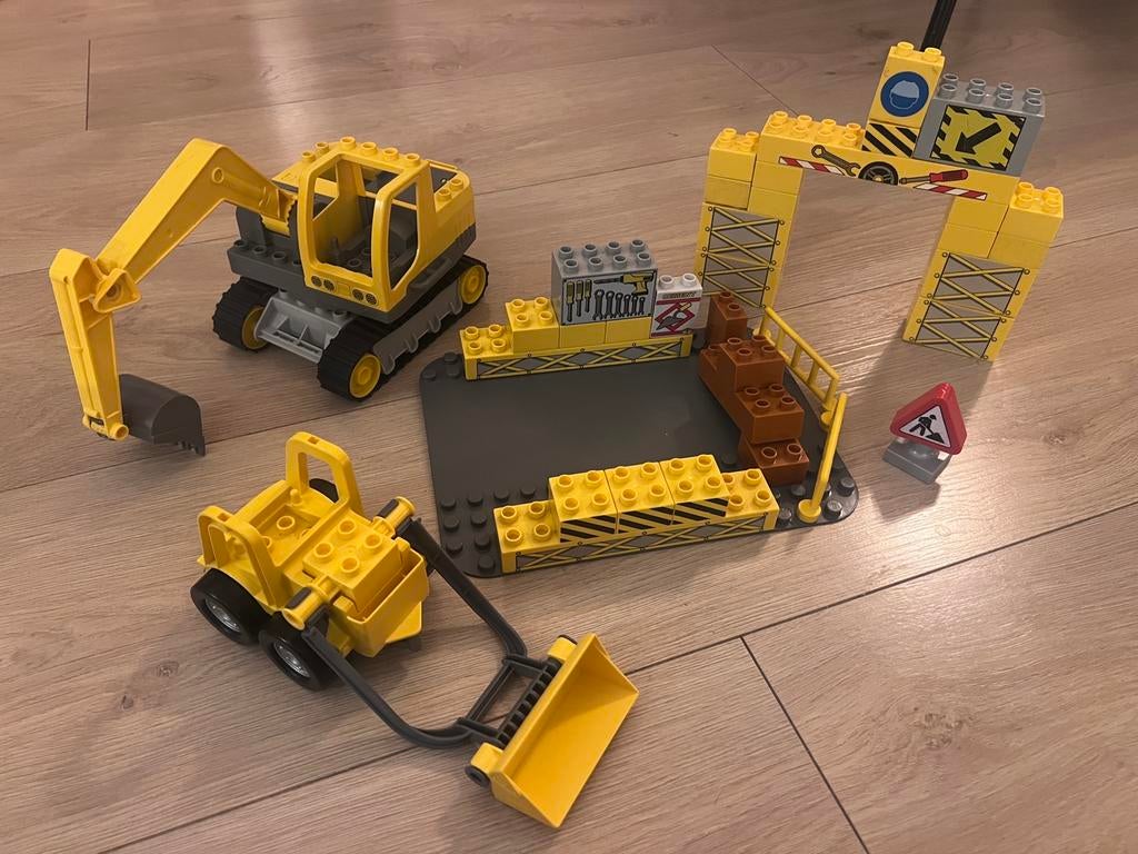 Duplo bouwplaats hijskraan graafmachine 4986, Kinderen en Baby's, Speelgoed | Duplo en Lego, Ophalen, Zo goed als nieuw, Duplo