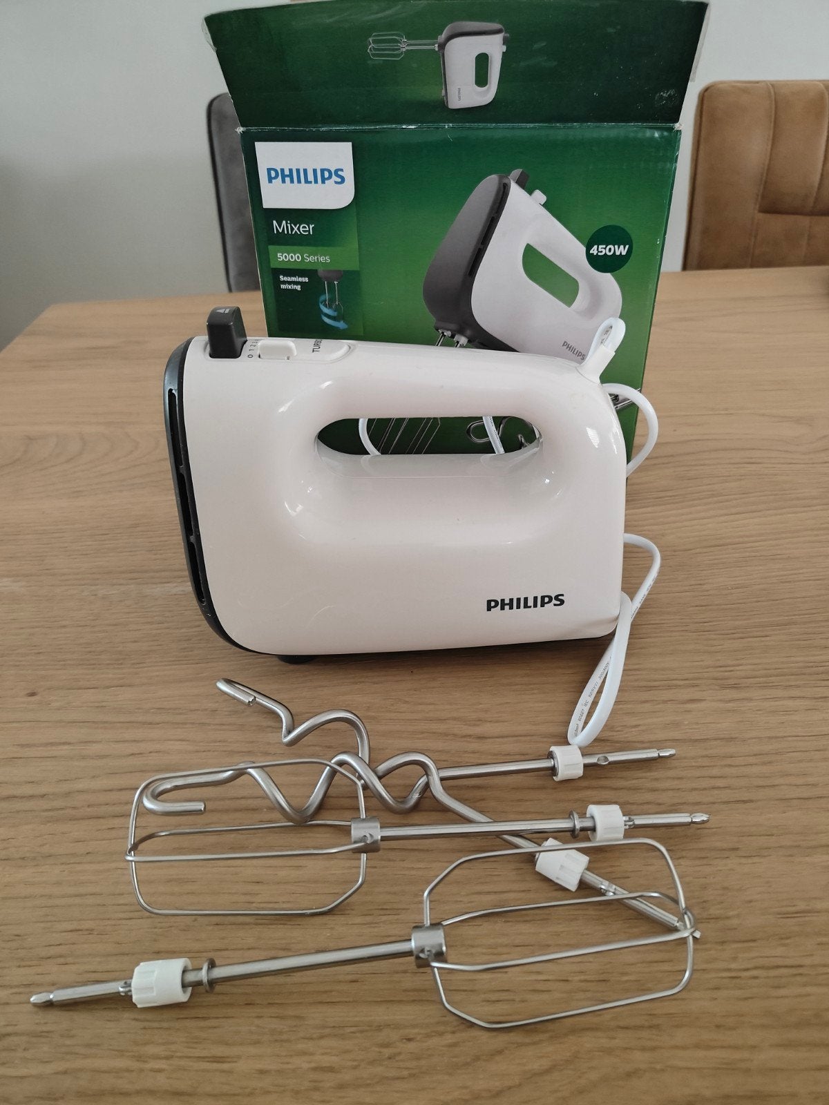 Philips Mixer 5000 Serie HR3741/00 - Zo goed als nieuw, Witgoed en Apparatuur, 3 snelheden of meer, Ophalen of Verzenden, Zo goed als nieuw