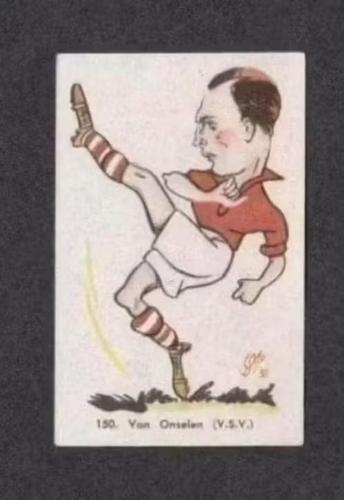 Voetbalplaatje VSV Velsen Van Onselen 1950., Ophalen of Verzenden, Zo goed als nieuw