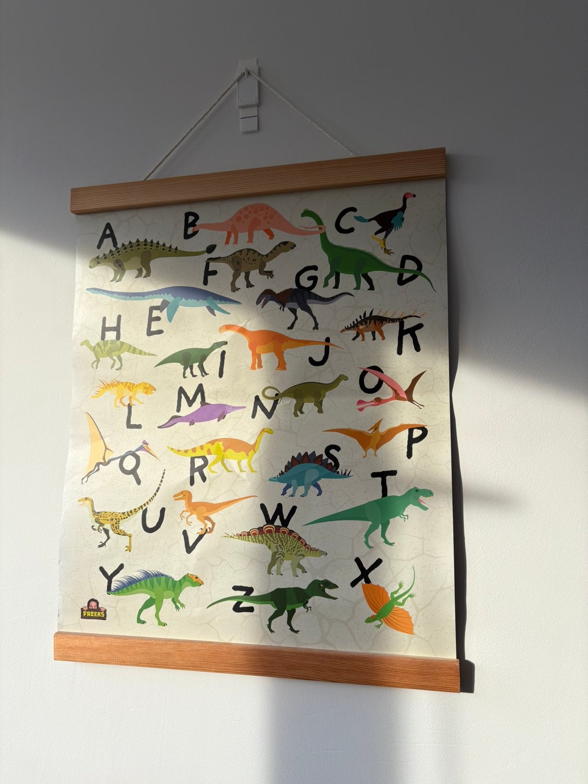 Freek Vonk poster met alfabet en dino namen 2-zijdig!, Ophalen of Verzenden, Wanddecoratie