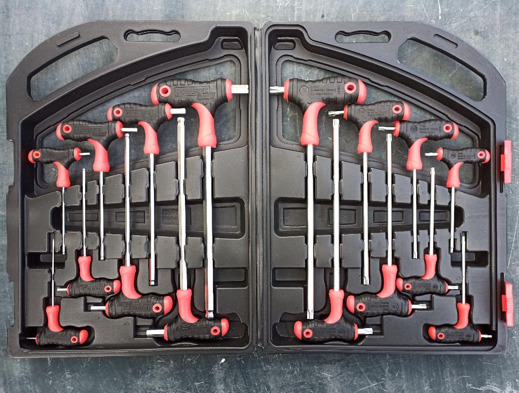 Nieuw POWERFIX T-greep inbussleutel en Torx sleutelset, Ophalen, Nieuw