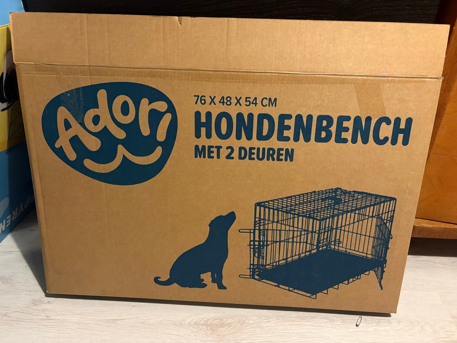 Puppy bench en ren in doos, Dieren en Toebehoren, Ophalen, Zo goed als nieuw