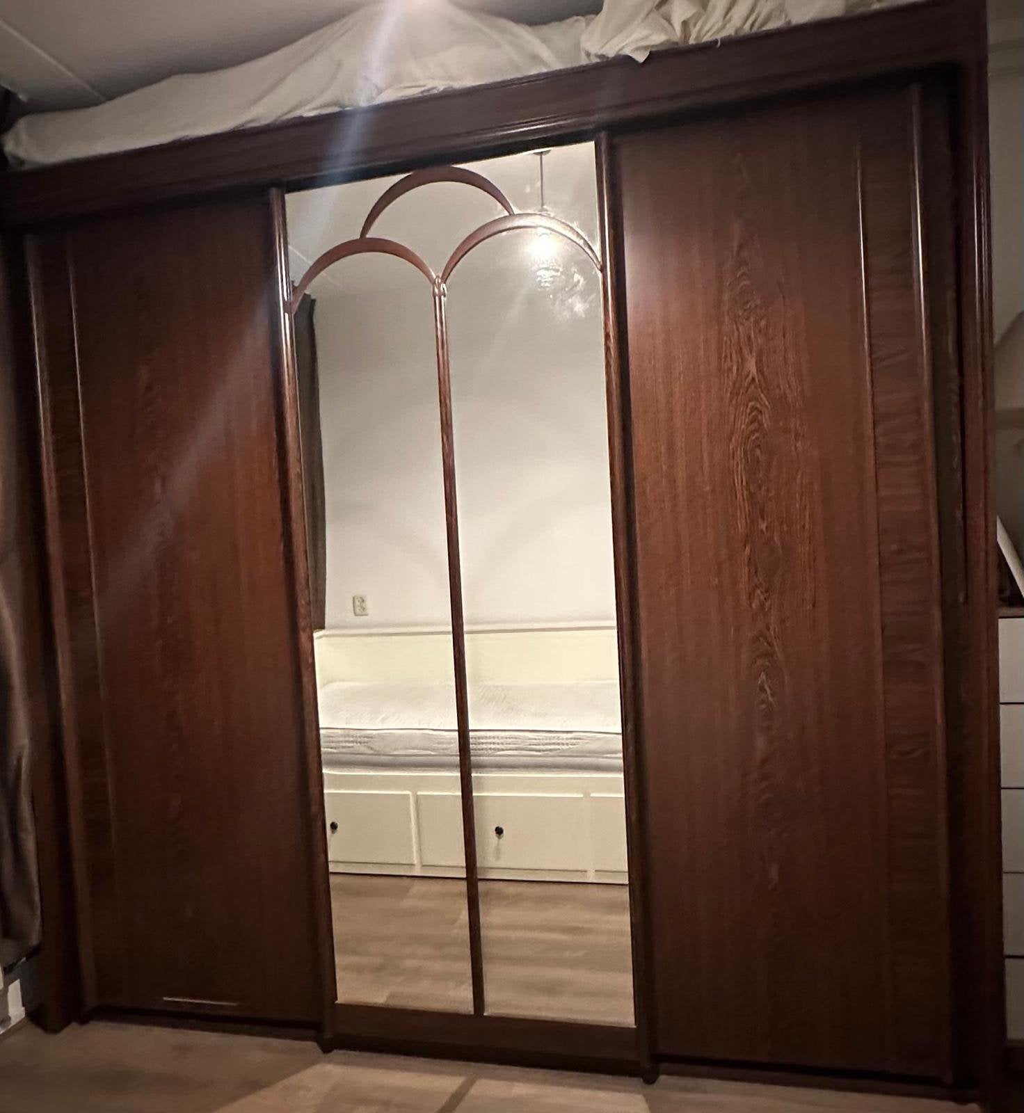 Vintage/retro kledingkast, Huis en Inrichting, Kasten | Kledingkasten, Ophalen, Met deur(en), 200 cm of meer, Eikenhout