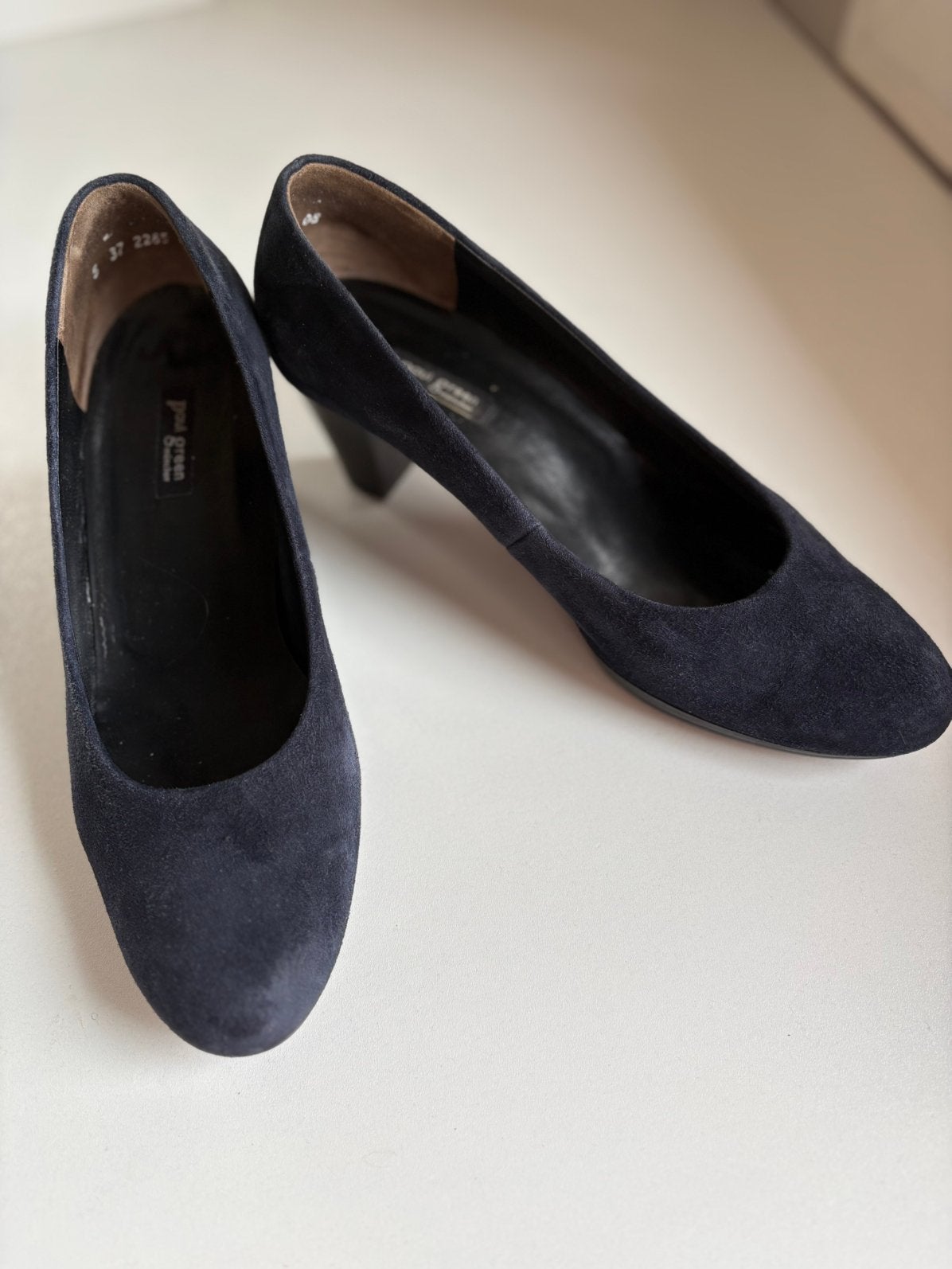 Paul Green d blauwe comfortabele suede pumps 38 izgst, Kleding | Dames, Schoenen, Ophalen of Verzenden, Zo goed als nieuw, Blauw