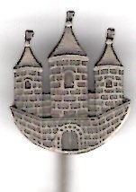 Kasteel Tilburg zilver speldje ( U_029), Verzamelen, Speldjes, Pins en Buttons, Verzenden, Nieuw, Stad of Land, Speldje of Pin