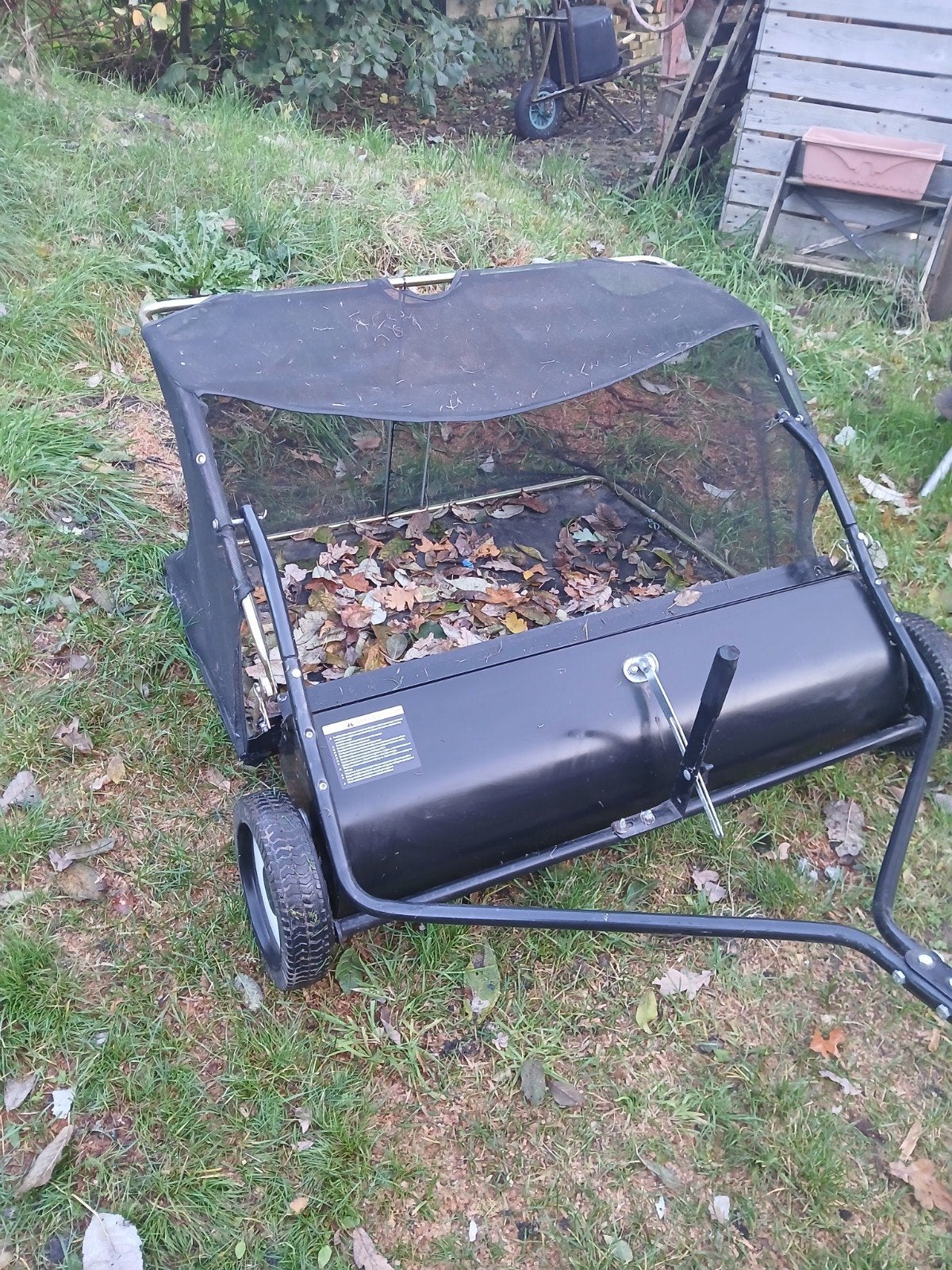 bladveger voor achter zitmaaier, Ophalen, Gebruikt