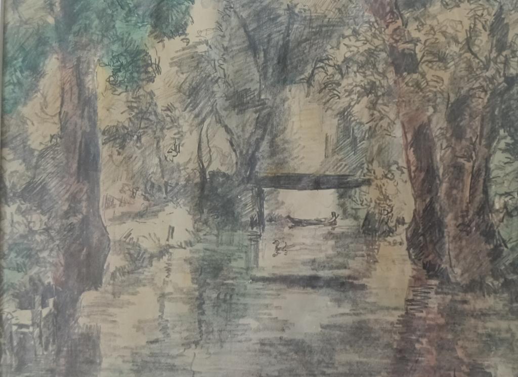 Piet Zwiers (1907-1965) - Giethoorn, Ophalen of Verzenden