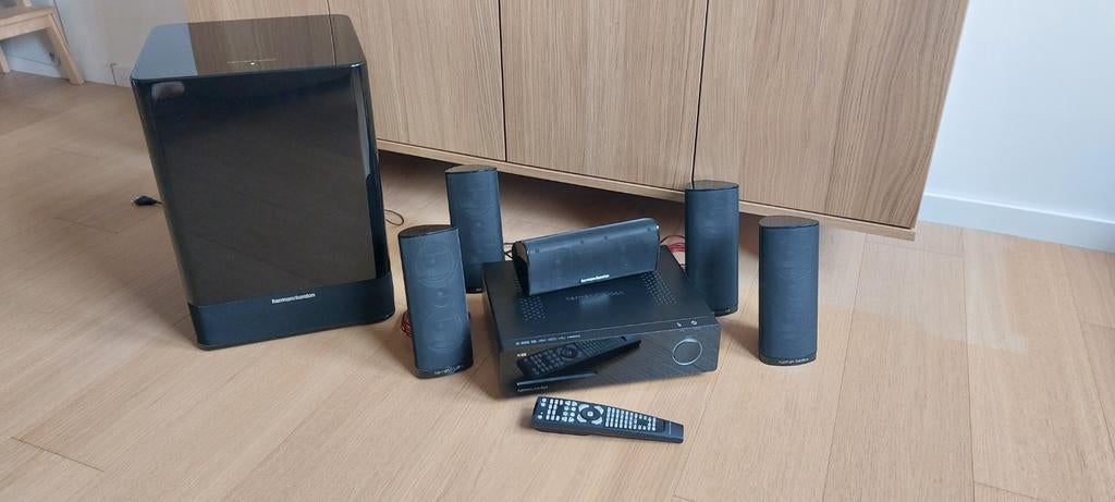 Harman Kardon HS350 5.1 surround set, Audio, Tv en Foto, Home Cinema-sets, Gebruikt, 70 watt of meer, 5.1-systeem, Dvd-speler