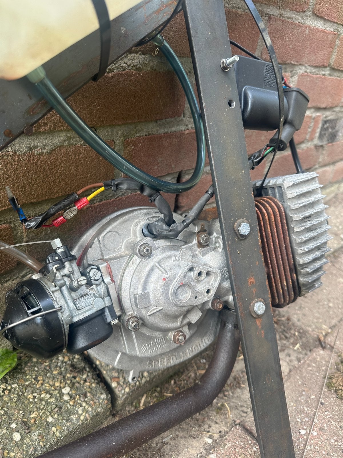 Polini speedengine + polini 70cc elektronische onsteking, Ophalen, Gebruikt, Blok