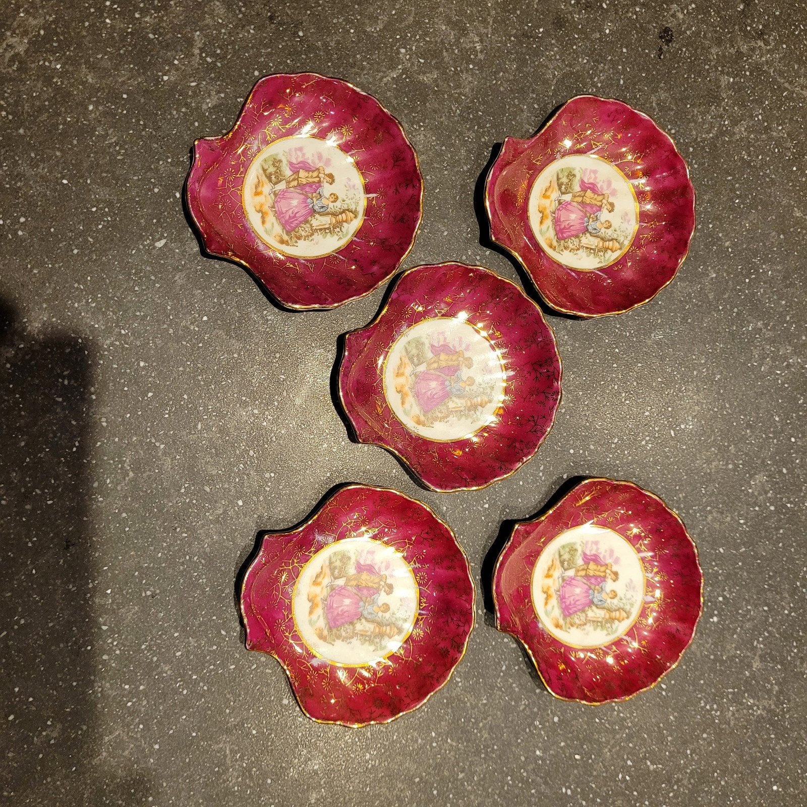 5 keramische bordjes Fragonard, Ophalen of Verzenden