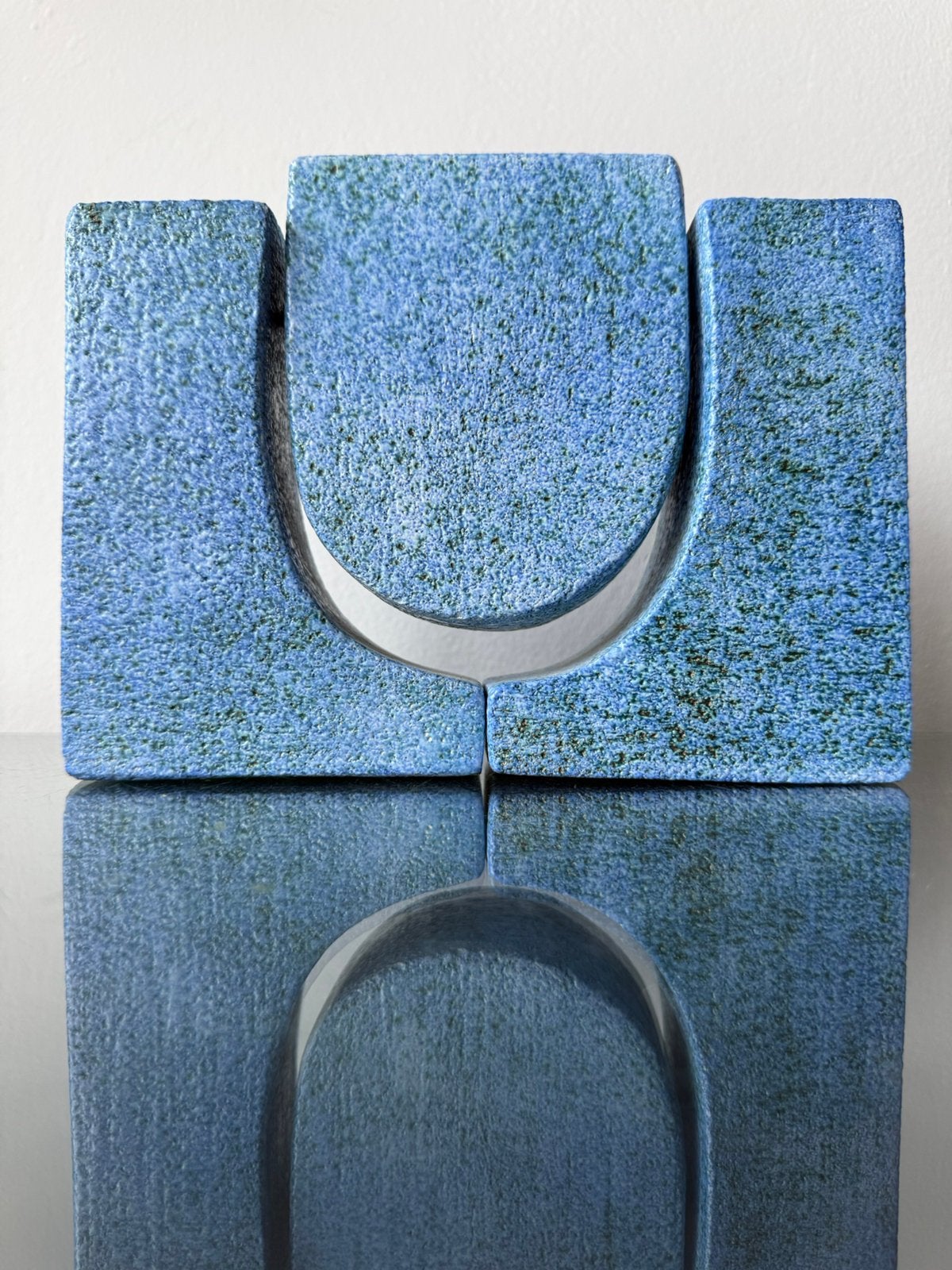 Vintage Designobject keramiek blauw Hilbert Boxem, Object, Ophalen of Verzenden, Handgemaakt, Steen/keramiek
