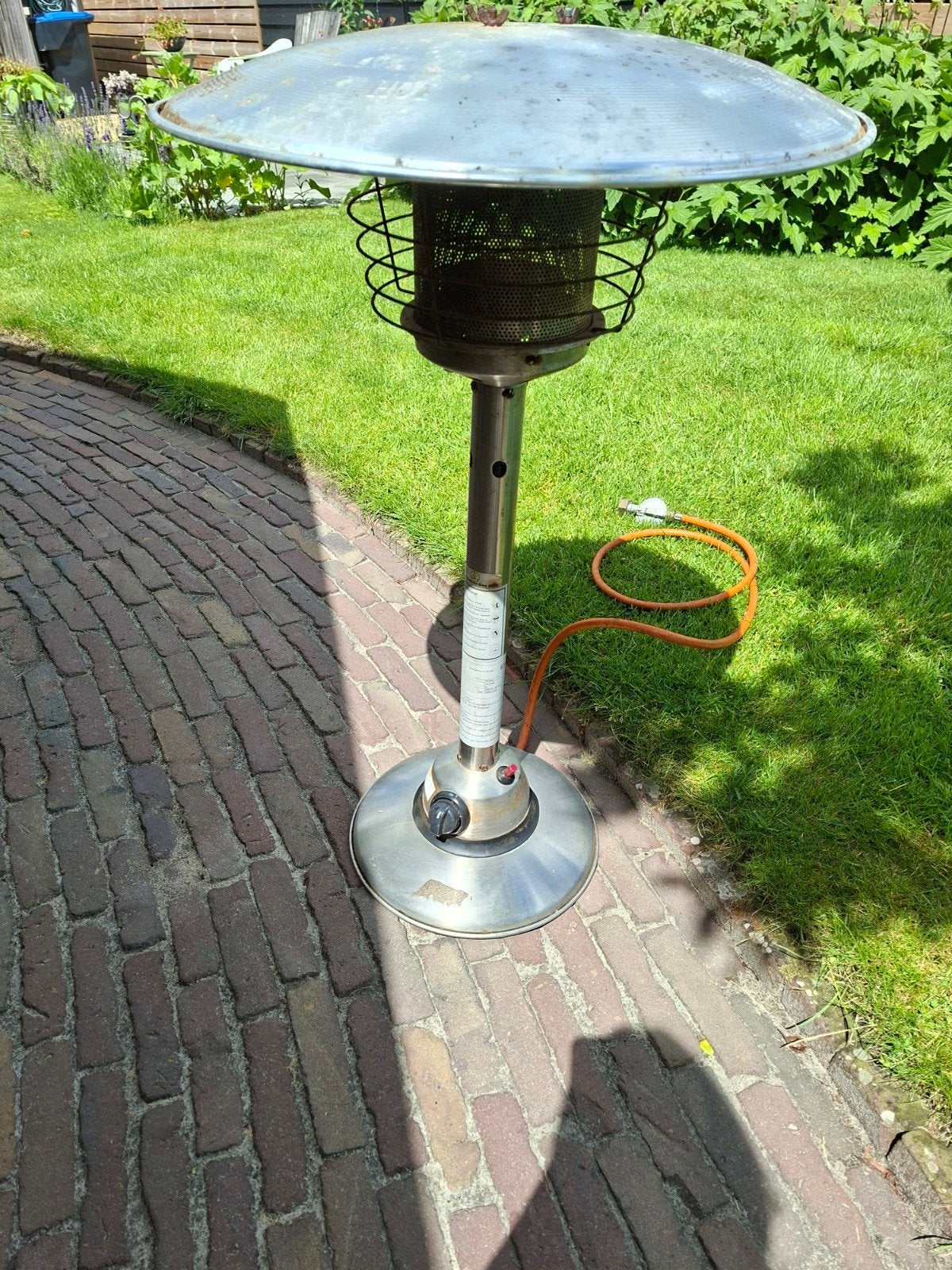 Eurom Table Lounge Heater 3000 RVS Terrasstraler Gas, Tuin en Terras, Terrasverwarmers, Ophalen, Gebruikt, Waterbestendig, Vloer