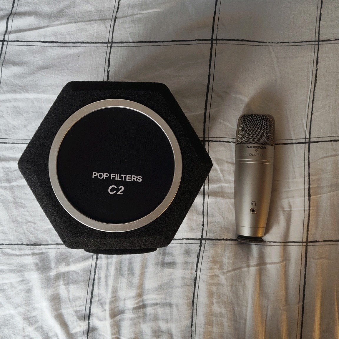 Samson C01U Pro USB Microfoon + luxe Popfilter nieuwe staat, Ophalen of Verzenden, Zo goed als nieuw, Studiomicrofoon