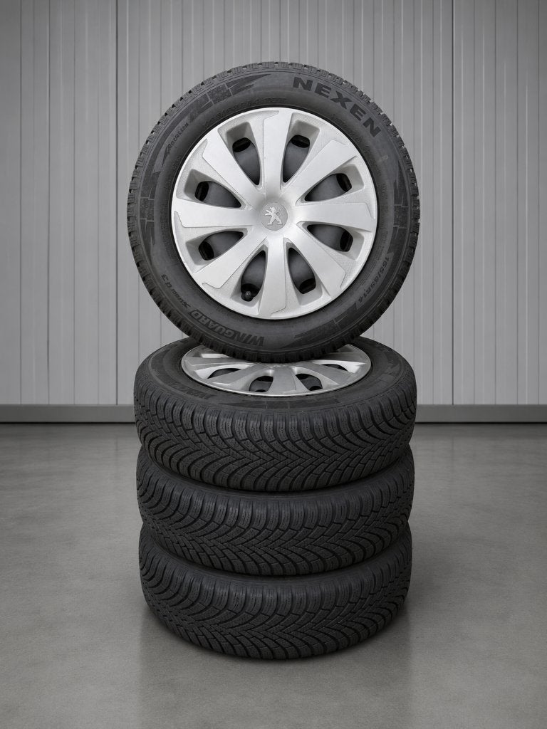 set velgen + winterbanden Nexen Winguard 7mm Peugeot 108, Auto-onderdelen, Banden en Velgen, 14 inch, Gebruikt, Ophalen of Verzenden