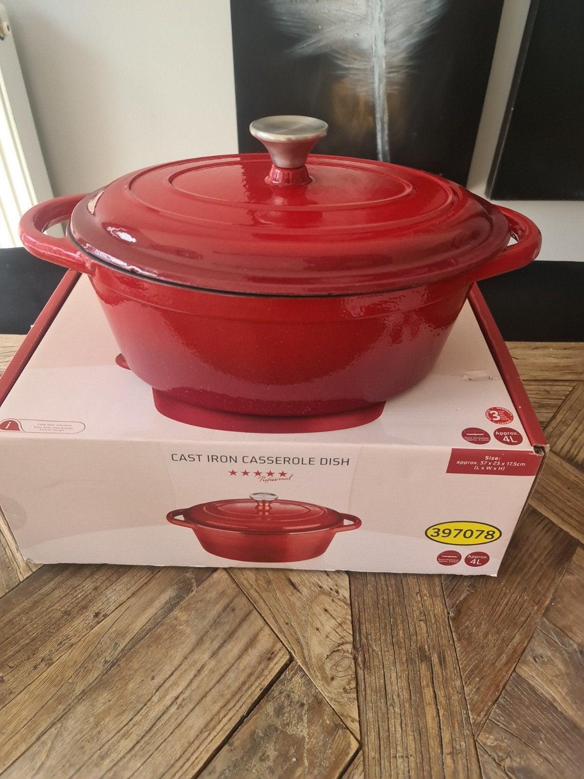 Ernesto Gietijzeren Braadpan 4L - Nieuw nog 2, Ophalen of Verzenden, Nieuw, Gietijzer