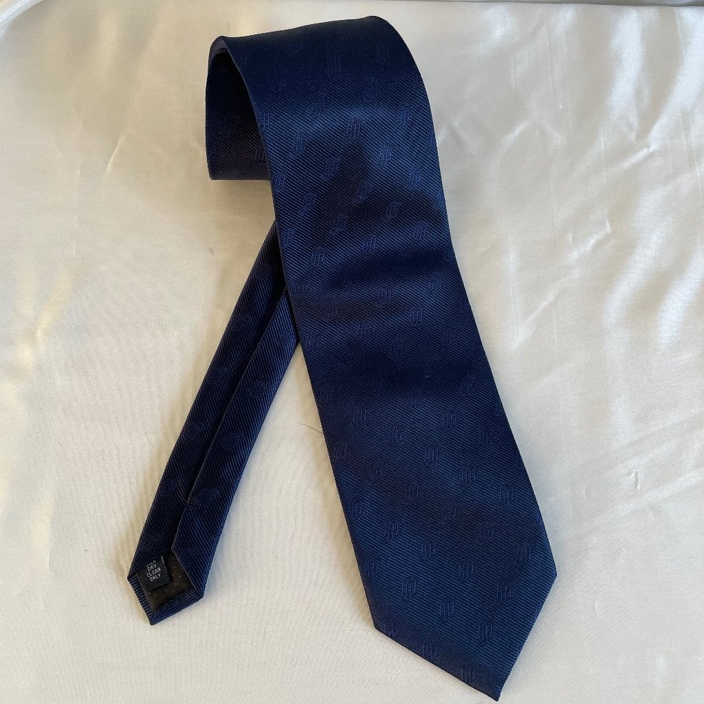 Rogers & Hamilton donkerblauwe stropdas . 100% zijde, Kleding | Heren, Blauw, Rogers & Hamilton, Ophalen of Verzenden, Zo goed als nieuw