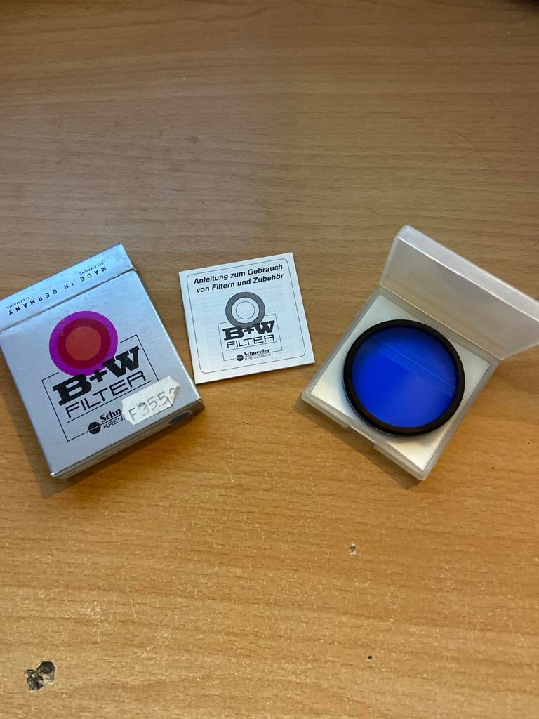 B&W KB-12 (80B) filter 49mm - Blauw filter voor fotografie, Gebruikt, Minder dan 50 mm, B&W, Overige typen
