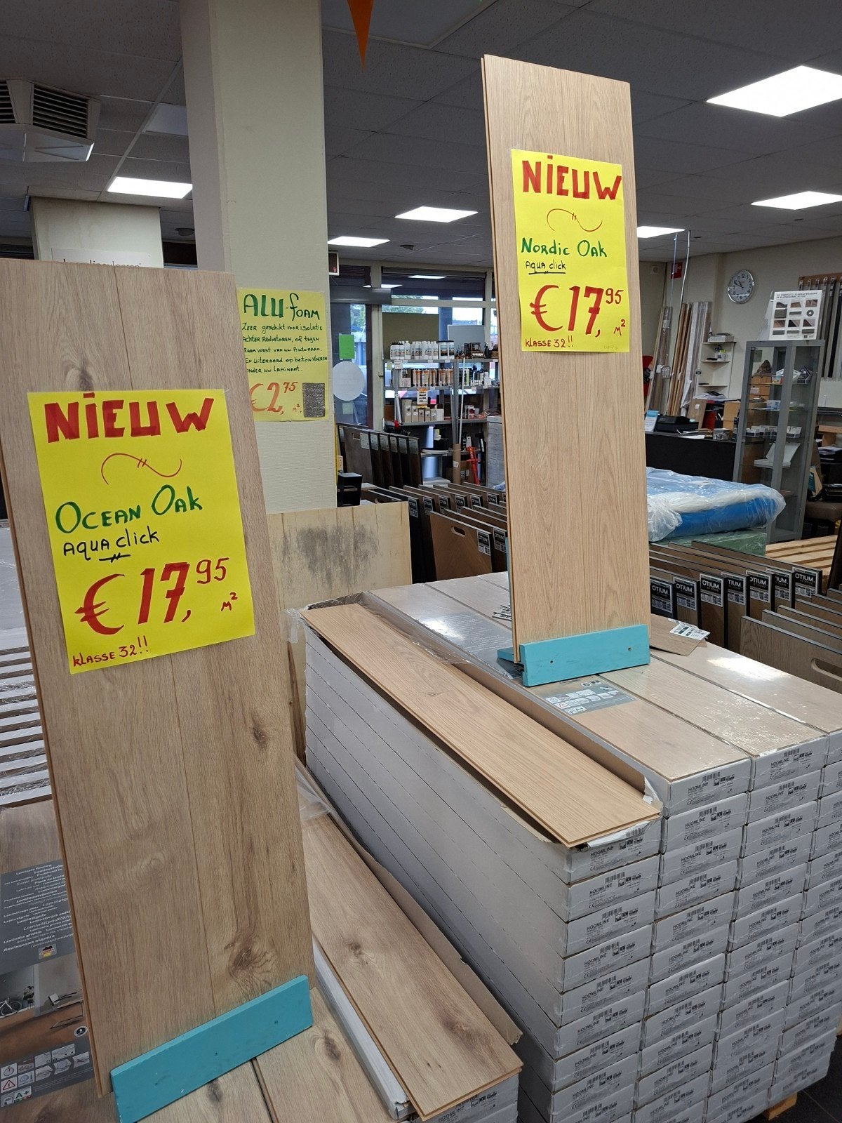 aqua laminaat uit voorraad leverbaar., Huis en Inrichting, Ophalen, Nieuw, Laminaat